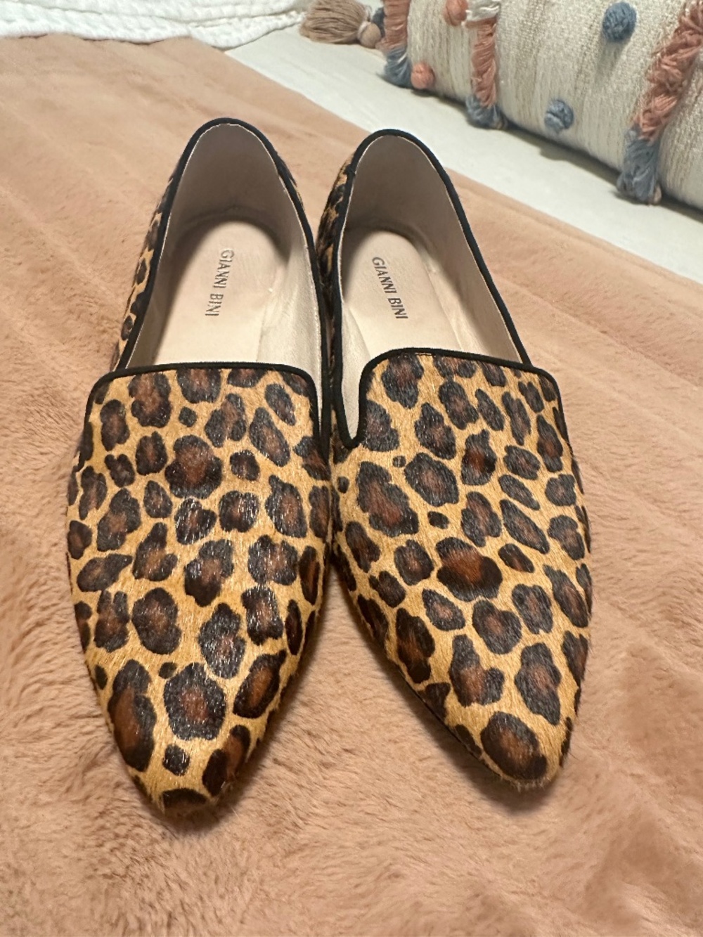 Gianni Bini Leopard Print Calf Hair Shoes